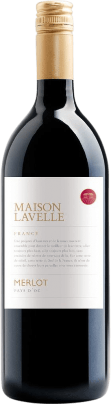 Free Shipping | Red wine Maison Lavelle I.G.P. Vin de Pays d'Oc Languedoc-Roussillon France Merlot 1 L