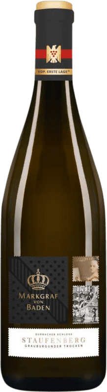 Envío gratis | Vino Blanco Markgraf von Baden Durbacher Schloss Staufenberg Trocken — Seco VDP Erste Lage — 1er Premier Cru Baden Alemania Pinot Gris 75 cl