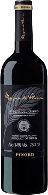 Бесплатная доставка | Красное вино Marqués de Pluma Дуб D.O. Ribera del Duero Кастилия-Леон Испания Tempranillo 75 cl