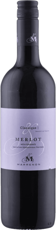 Free Shipping | Red wine Marrenon Méditerranée Classique Provence France Merlot 75 cl