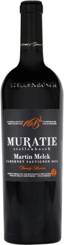 Бесплатная доставка | Красное вино Muratie Estate Family Reserve I.G. Stellenbosch Стелленбош Южная Африка Cabernet Sauvignon 75 cl