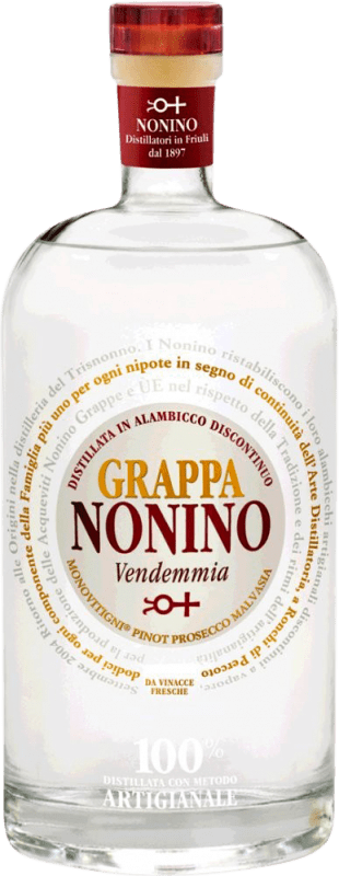 Envio grátis | Aguardente Grappa Nonino Vendemmia Klares Destillat Friuli-Venezia Giulia Itália Garrafa Medium 50 cl