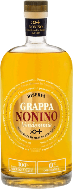 Envio grátis | Aguardente Grappa Nonino Vendemmia im Barrique Gereift Reserva Friuli-Venezia Giulia Itália Garrafa Medium 50 cl