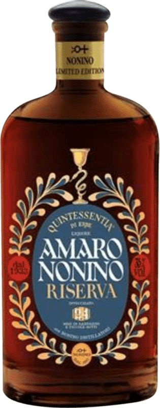 Spedizione Gratuita | Aperitivo Bitter Nonino Amaro Quintessentia di Erbe in Barriques Gereift Riserva Italia 70 cl