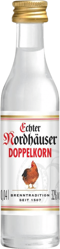 Envío gratis | Licores Nordbrand Nordhausen Nordhäuser Doppelkorn Thüringen Alemania Botellín Miniatura 4 cl