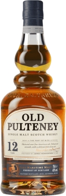 4,95 € 免费送货 | 威士忌单一麦芽威士忌 Old Pulteney 12 岁 微型瓶 5 cl