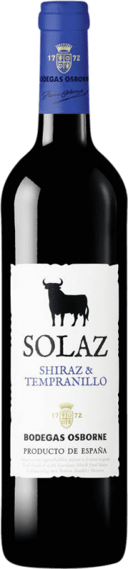 Free Shipping | Red wine Osborne Solaz Shiraz Tempranillo I.G.P. Vino de la Tierra de Castilla Castilla la Mancha Spain Tempranillo 75 cl