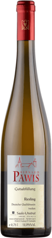 Envoi gratuit | Vin blanc Pawis Sec Saale Unstrut Allemagne Riesling 75 cl