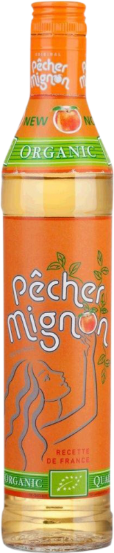 10,95 € | Aperitivo Bitter Pêcher Mignon Francia Organic — Ecológico Botellín Miniatura 4 cl Pfirsich — Melocotón