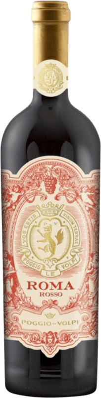 Бесплатная доставка | Красное вино Poggio Le Volpi Rosso D.O.C. Roma Лацио Италия Syrah, Montepulciano, Cesanese 75 cl