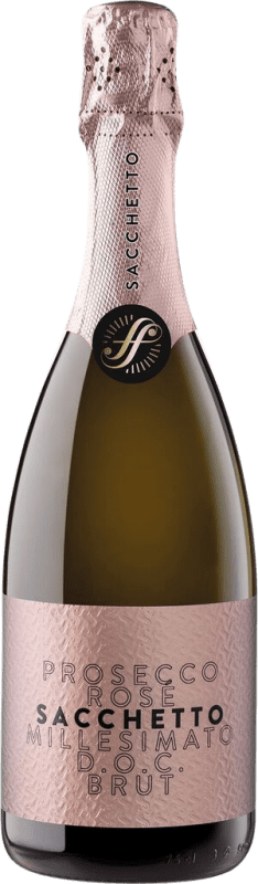 Envio grátis | Espumante rosé Sacchetto Spumante Rosé Brut I.G.T. Venezia Venecia Itália Merlot, Nebbiolo 75 cl