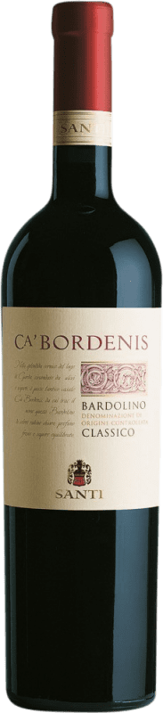 Free Shipping | Red wine Santi Ca' Bordenis Classico D.O.C. Bardolino Venecia Italy Nebbiolo, Corvina, Molinara 75 cl
