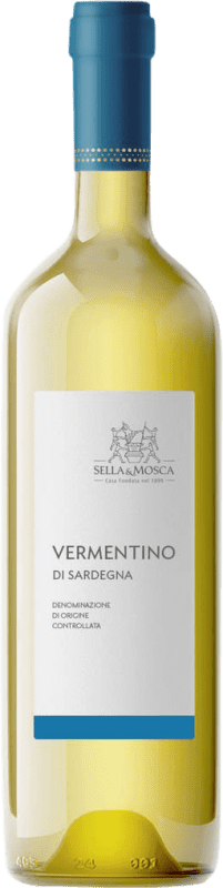 13,95 € Spedizione Gratuita | Vino bianco Sella e Mosca D.O.C. Vermentino di Sardegna