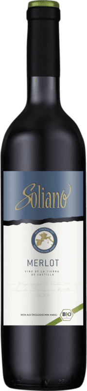 Free Shipping | Red wine Soliano D.O. La Mancha Castilla la Mancha Spain Merlot Organic 75 cl