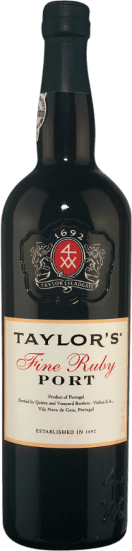 Free Shipping | Fortified wine Taylor's Fine Ruby I.G. Porto Porto Portugal Nebbiolo, Touriga Nacional, Tinta Roriz, Tinta Cão, Tinta Barroca 75 cl