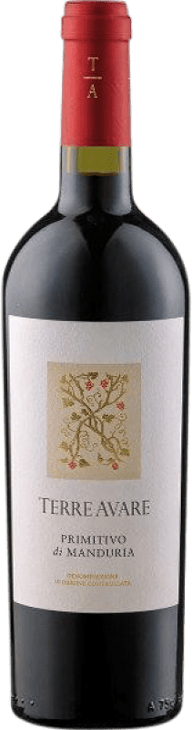 Бесплатная доставка | Красное вино Terre Avare D.O.C. Primitivo di Manduria Апулия Италия Primitivo 75 cl