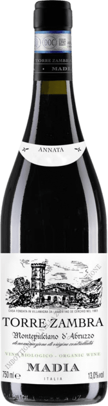 Free Shipping | Red wine Torre Zambra Madia D.O.C. Abruzzo Abruzzo Italy Montepulciano Organic 75 cl