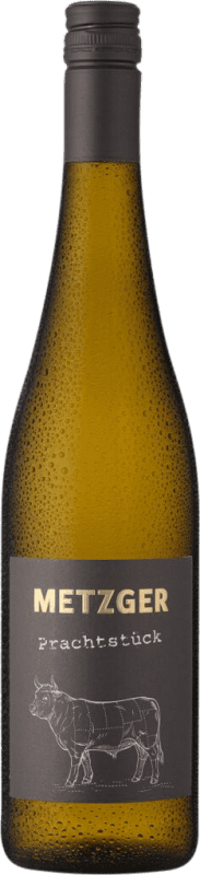 17,95 € Envio grátis | Vinho branco Uli Metzger Prachtstück Weißburgunder Chardonnay KuhbA Seco Q.b.A. Pfälz