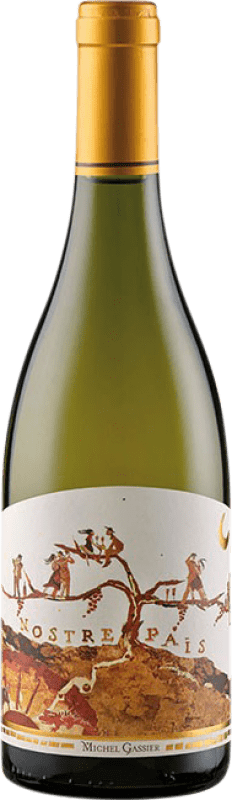 Envio grátis | Vinho branco Gassier Nostre Pais Blanc A.O.C. Costières de Nîmes Rhône França Grenache Branca, Nebbiolo, Viognier, Bourboulenc, Clairette Blanche 75 cl