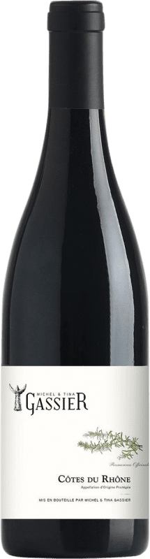 Free Shipping | Red wine Gassier A.O.C. Côtes du Rhône Rhône France Syrah, Grenache, Mourvèdre 75 cl