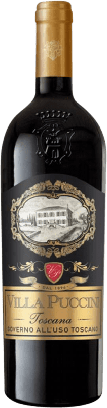 Free Shipping | Red wine Villa Puccini Governo All'Uso I.G.T. Toscana Tuscany Italy Cabernet Sauvignon, Sangiovese, Ciliegiolo 75 cl