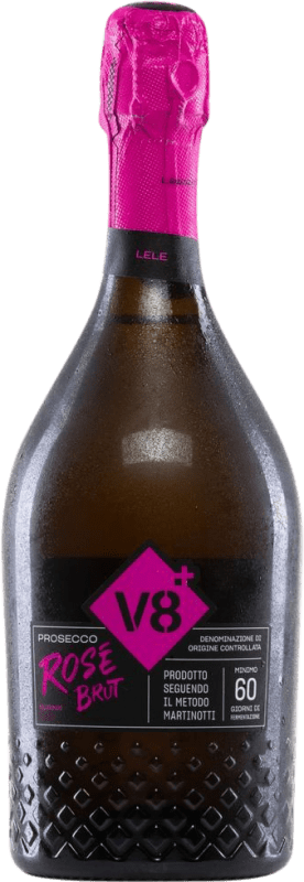 Envio grátis | Espumante Rosé V8 Lele Brut — Bruto Millesimato, Rosé D.O.C. Prosecco Venecia Itália 75 cl