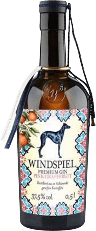 Kostenloser Versand | Gin Windspiel Premium Pink Grapefruit London Dry Gin Deutschland Medium Flasche 50 cl