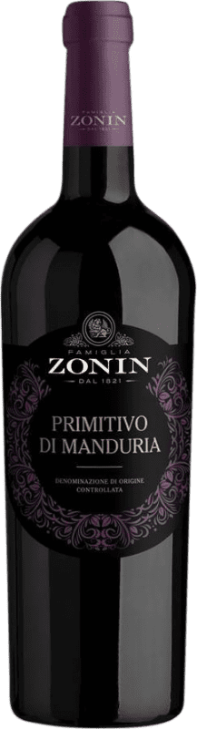 Бесплатная доставка | Красное вино Zonin D.O.C. Primitivo di Manduria Апулия Италия Primitivo 75 cl