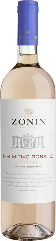 Бесплатная доставка | Розовое вино Zonin Classici Rosato I.G.T. Puglia Апулия Италия Primitivo 75 cl