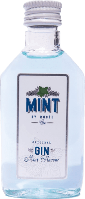 Kostenloser Versand | 8 Einheiten Box Genever Gin Mint by Rosée Gin Valencianische Gemeinschaft Spanien Miniaturflasche 5 cl