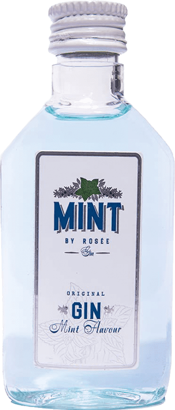 Free Shipping | 8 units box Gin Mint by Rosée Gin Valencian Community Spain Miniature Bottle 5 cl