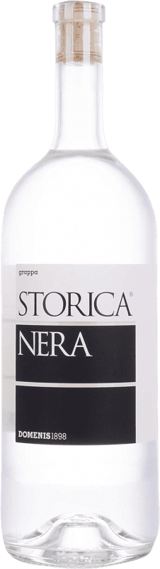 Envio grátis | Aguardente Grappa Domenis 1898 Storica Nera Itália Garrafa Especial 1,5 L