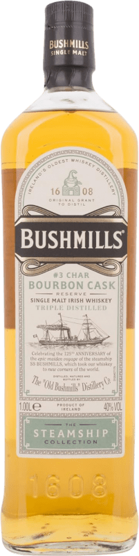 Free Shipping | Whisky Single Malt Bushmills Steamship Bourbon Cask Ireland 1 L