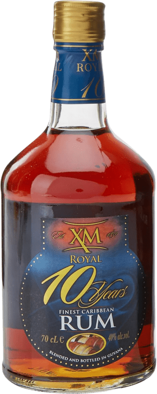 Envoi gratuit | Rhum XM Royal. Fines Caribbean Guinée Française 10 Ans 70 cl