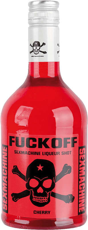 Envío gratis | Caja de 16 unidades Licores Krugmann Fuckoff Mix Alemania Botellín Miniatura 2 cl Cherry — Cereza