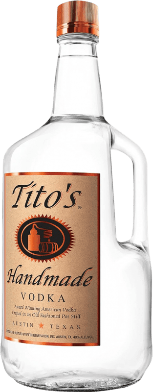 71,95 € Envio grátis | Vodka Tito's Handmade Garrafa Especial 1,75 L