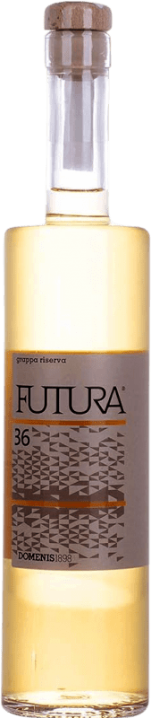 Envio grátis | Aguardente Grappa Domenis 1898 Futura 36 Reserva Itália Garrafa Medium 50 cl