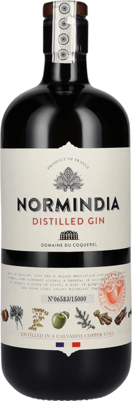 Envoi gratuit | Genièvre Gin Domaine de Coquerei Normindia France 70 cl Cinnamon — Cannelle, Juniper — Genévrier, Lavender — Lavande, Apple — Pomme, Orange