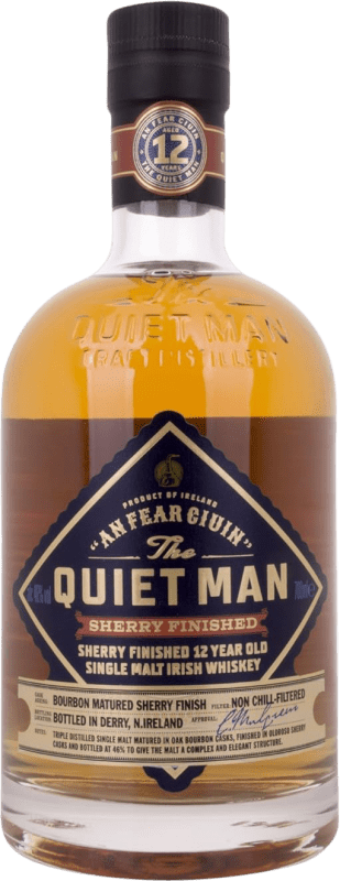 免费送货 | 威士忌单一麦芽威士忌 Anfear Cium The Quiet Man Sherry Finished 爱尔兰 12 岁 70 cl