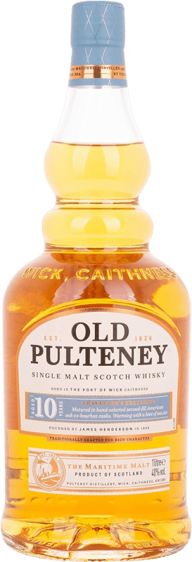 免费送货 | 威士忌单一麦芽威士忌 Old Pulteney Traveller's Exclusive 英国 10 岁 1 L