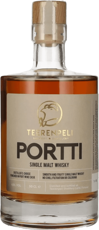 Envoi gratuit | Single Malt Whisky Teerenpeli Kaski. Portti Choice Portwood Finished Finlande Bouteille Medium 50 cl