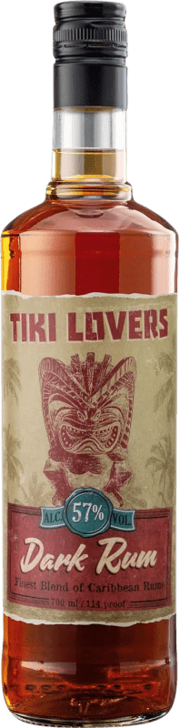 32,95 € | Rum Tiki Lovers. Dark Finest Caribbean Blend Spagna 70 cl