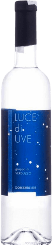 47,95 € Envio grátis | Aguardente Grappa Domenis 1898 Luce di Uvedi Garrafa Medium 50 cl