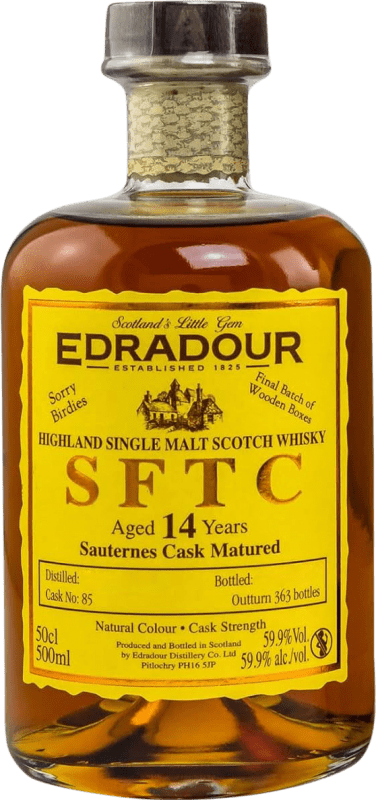 Бесплатная доставка | Купажированный виски Edradour Sauternes Cask Matured SFTC Straight From The Cask Объединенное Королевство 14 Лет бутылка Medium 50 cl