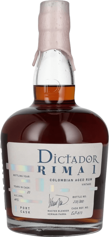 Free Shipping | Rum Dictador Rima 1 Port Cask Finish Colombia 20 Years 70 cl