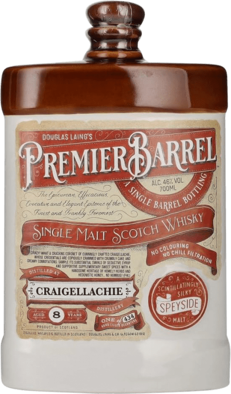 免费送货 | 威士忌单一麦芽威士忌 Douglas Laing's Premier Barrel at Craigellachie 英国 8 岁 70 cl