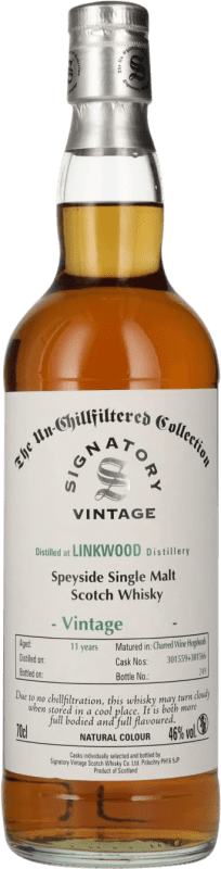 61,95 € | Whisky Blended Signatory Vintage The Un-Chillfiltered Collection at Linkwood United Kingdom 11 Years 70 cl