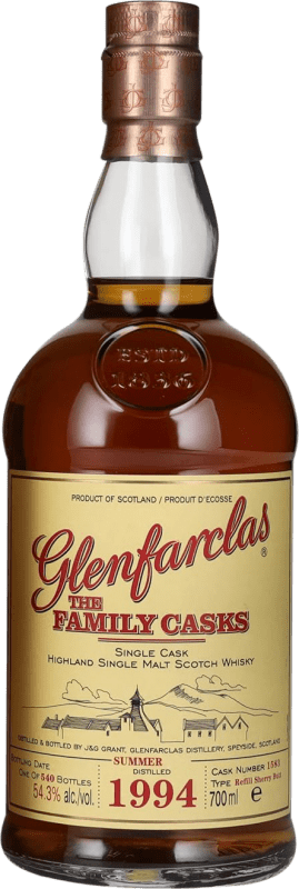 免费送货 | 威士忌单一麦芽威士忌 Glenfarclas The Family Casks Summer Refill Sherry Butt 英国 70 cl