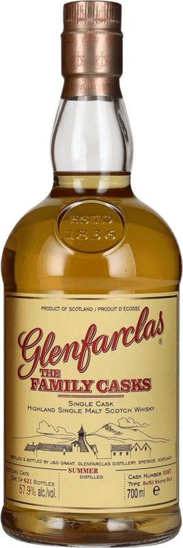 免费送货 | 单一麦芽威士忌 Glenfarclas The Family Casks Summer Refill Sherry Butt Cask Finish — 橡木桶陈酿收尾 英国 70 cl