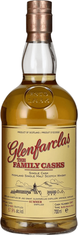 Envoi gratuit | Single Malt Whisky Glenfarclas The Family Casks Summer Refill Sherry Butt Royaume-Uni 70 cl